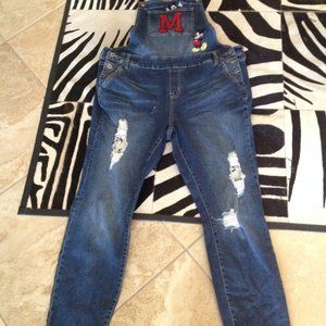 torrid Denim Mickey Patch Overalls in Blue